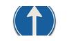 Verkeersbord RVV - D04 Volg de aangegeven rijrichting (rechtdoor)